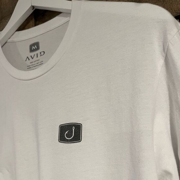 AVID white long sleeve fishing T - M - 🙂3/$15 - Picture 3 of 9